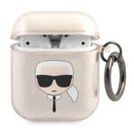 Etui KARL LAGERFELD Apple AirPods Glitter Karl`s Head Złoty Case